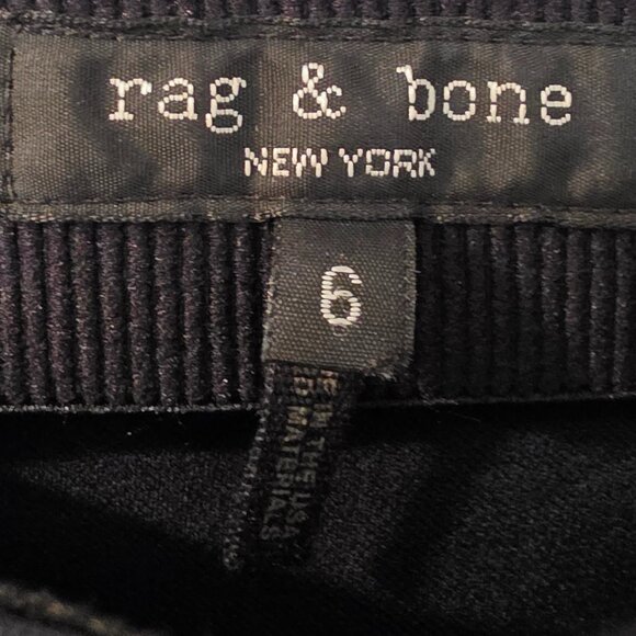 NWT Rag & Bone Simone Flare Navy Pants Pull On Stretchy Seamed Size 6 - Picture 3 of 5